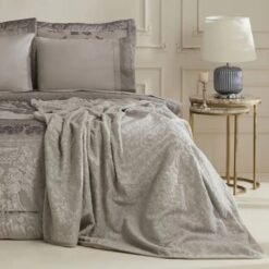 Alternative view of Karaca Home Valeria Queen 8-Piece Bridal Set - Grey | Luxury Complete Bedding Set, 200.22.04.0331