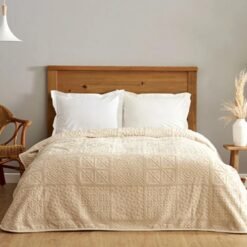Karaca Home Blair Embos Single Blanket 160x220 cm - Beige, 200.22.05.0166