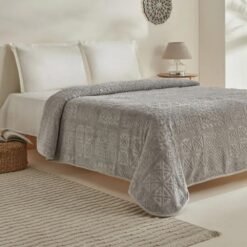 Alternative view of Karaca Home Blair Double Embossed Blanket 200x200 cm- Grey , 200.22.05.0304