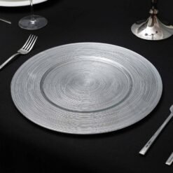 Karaca Home Premium Round Placemat 33 cm - Silver, 300.22.02.0253