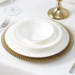 Alternative view of Karaca Home Lindy Gold Glass Placemat 33 cm, 300.22.02.0427