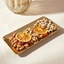 Karaca Home Loren Gold Decorative Tray 25x12 cm, 300.23.01.0037