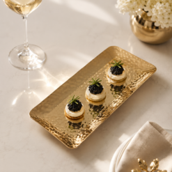 Karaca Home New Year Loren Decorative Tray 33 x 15 cm – Gold, 300.23.01.0038