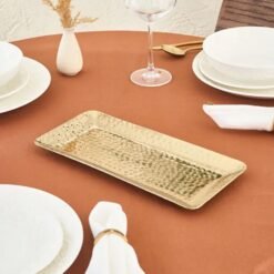 Karaca Home New Year Loren Decorative Tray 33x15 cm - Gold, 300.23.01.0038