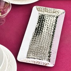 Alternative view of Karaca Home Loren Rectangular Decorative Tray 33x15 cm - Silver, 300.23.01.0039