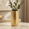 Karaca Home Lesley Gold Cylindrical Decorative Vase, 300.23.01.0538