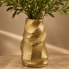 Karaca Home Lana Gold Textured Vase 20 cm, 8680214387498 - Image 3