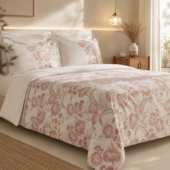Alternative view of Karaca Home Tinas 100% Cotton Double Duvet Cover Set 200 x 220 cm – Baby Pink, 8680214366578