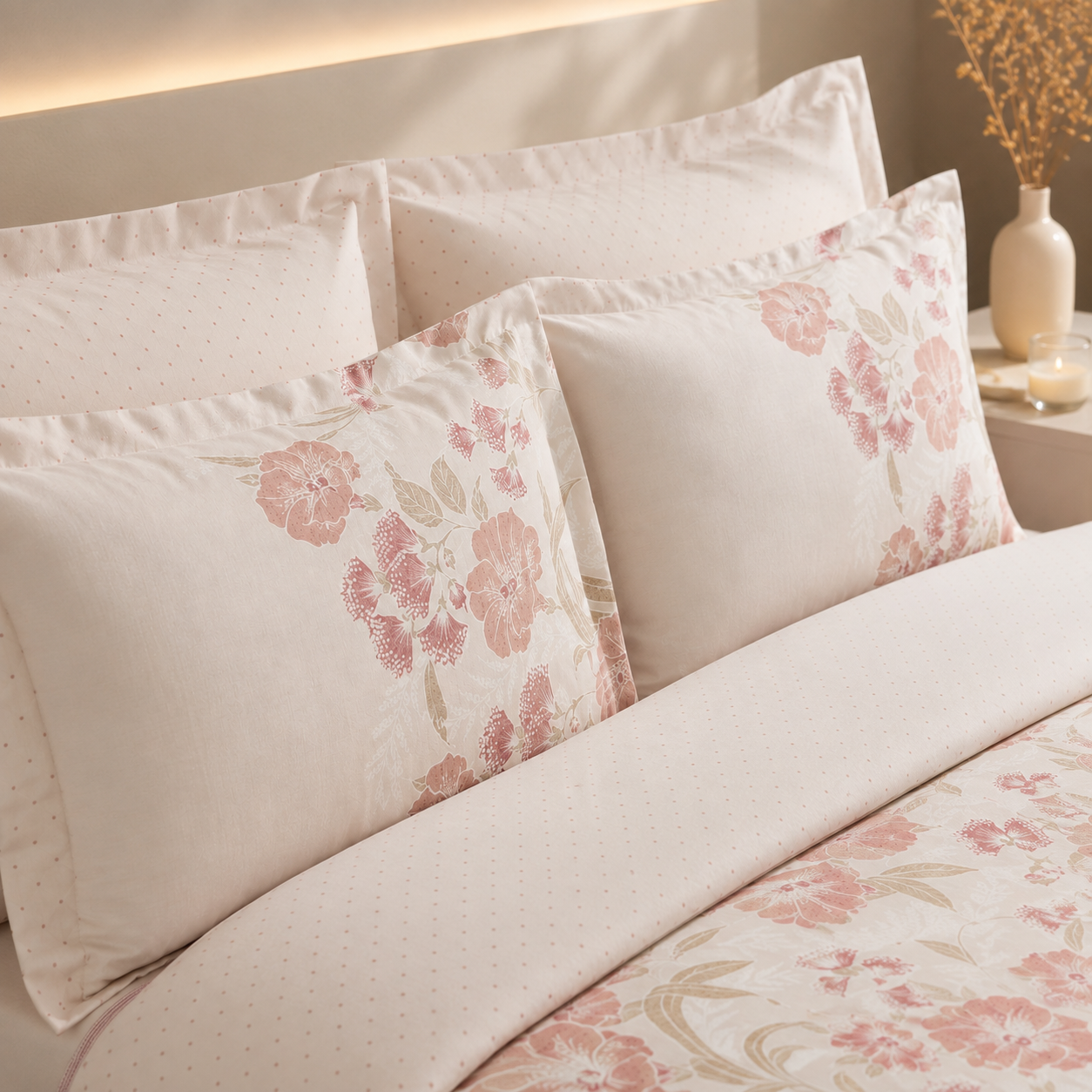 Karaca Home Tinas 100% Cotton Double Duvet Cover Set 200 x 220 cm – Baby Pink, 8680214366578 3 Karaca Home Tinas 100% Cotton Double Duvet Cover Set 200 x 220 cm – Baby Pink, 8680214366578 - Image 3