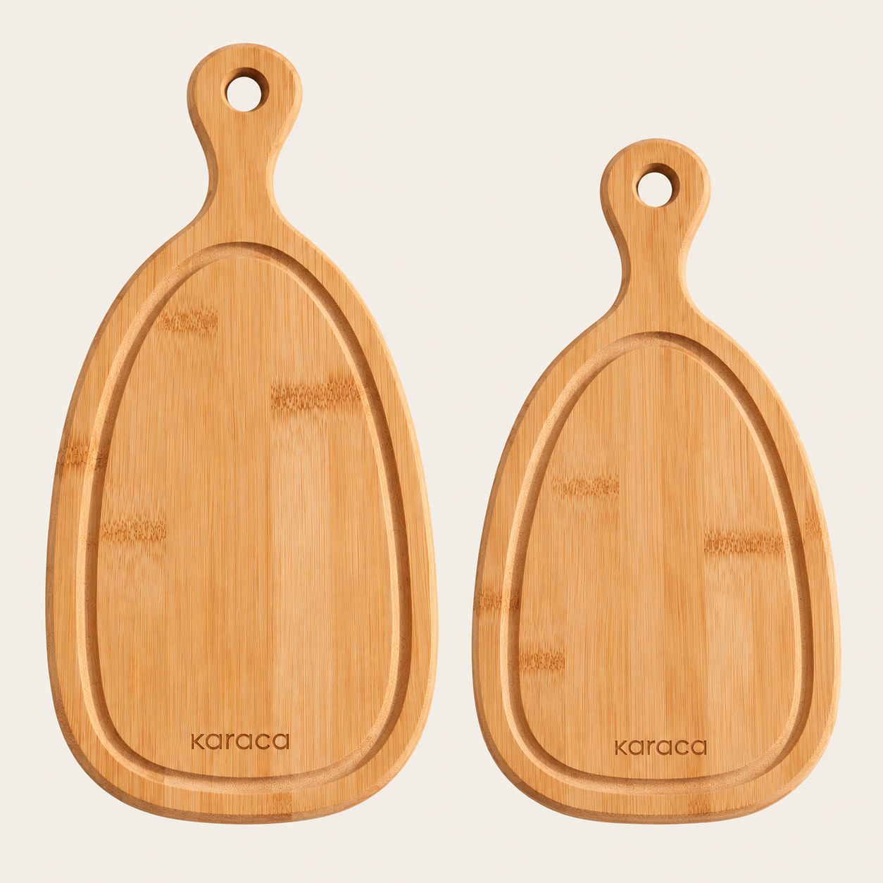 Karaca Havin 2-Piece Bamboo Cutting & Serving Board Set, 153.09.01.7591 3 Karaca Havin 2-Piece Bamboo Cutting & Serving Board Set, 153.09.01.7591 - Image 3