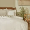 Karaca Home Nancy 100% Cotton Embroidered Double Duvet Cover Set – White & Green Floral Elegance, 200.22.01.0092 11 8680214318065