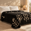 Karaca Home Sara Double Cotton Blanket 200 × 220 cm – Black/Beige, 8680214361702 - Image 4