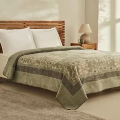 Alternative view of Karaca Home Flara Double Cotton Blanket 200x200 cm - Green, 8680214361740