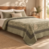 Karaca Home Flara Double Cotton Blanket 200 × 220 cm – Green, 8680214361740