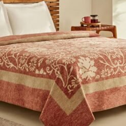 Alternative view of Karaca Home Flara Double Cotton Blanket 200x220 cm - Terracotta, 8680214361757