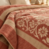 Karaca Home Flara Double Cotton Blanket 200 × 220 cm – Terracotta, 8680214361757 - Image 2