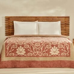 Karaca Home Flara Double Cotton Blanket 200x220 cm - Terracotta, 8680214361757