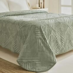 Alternative view of Karaca Home Rita Double Embossed Blanket 200x220 cm - Green, 8680214362426