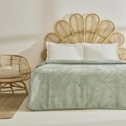 Karaca Home Rita Double Embossed Blanket 200x220 cm - Green, 8680214362426