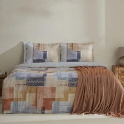 Karaca Home Simon 100% Cotton Double Duvet Cover Set with Blanket 200?220 cm, 8680214363539