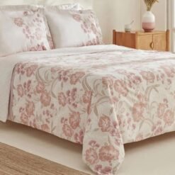 Alternative view of Karaca Home Tinas 100% Cotton Double Duvet Cover Set 200x220 cm - Baby Pink, 8680214366578