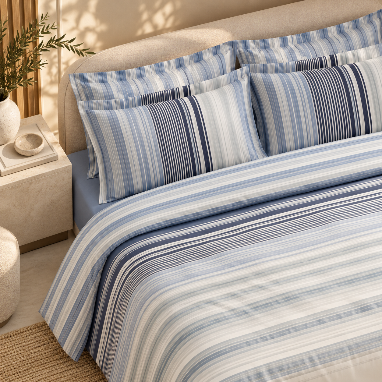 Karaca Home Nolan 100% Cotton Double Duvet Cover Set 200 × 220 cm, 8680214366592 4 Karaca Home Nolan 100% Cotton Double Duvet Cover Set 200 × 220 cm, 8680214366592 - Image 4
