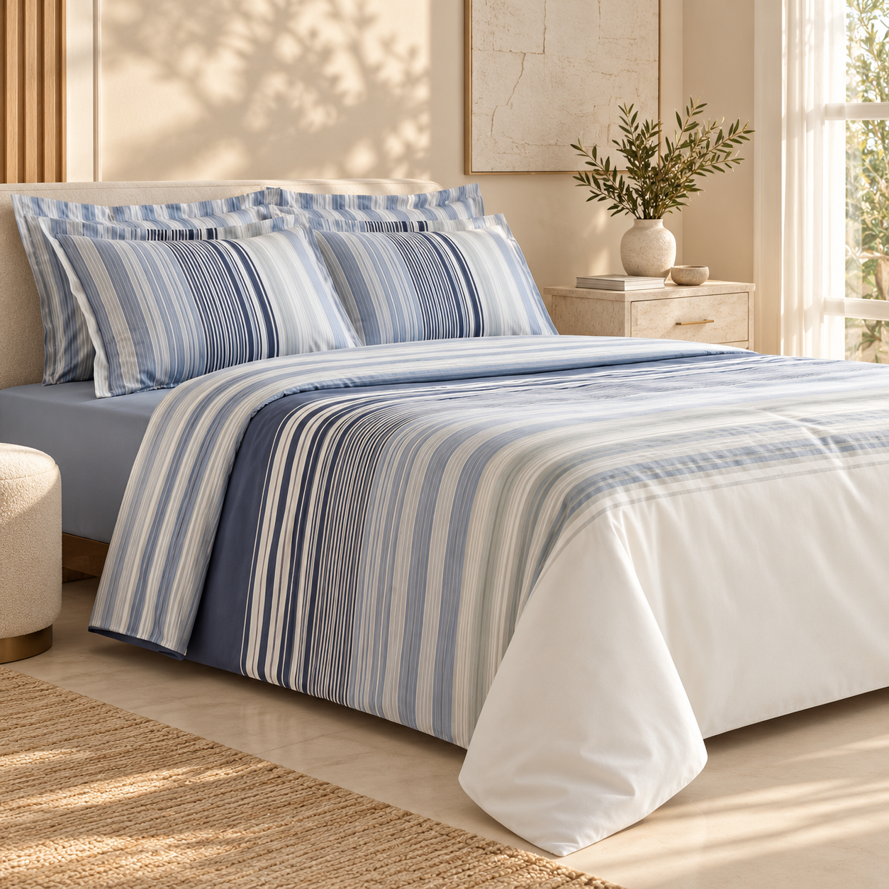 Karaca Home Nolan 100% Cotton Double Duvet Cover Set 200 × 220 cm, 8680214366592 5 Karaca Home Nolan 100% Cotton Double Duvet Cover Set 200 × 220 cm, 8680214366592 - Image 5