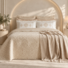 Karaca Home Helen 8-Piece Bridal Bedding Set – Beige, 8680214373385