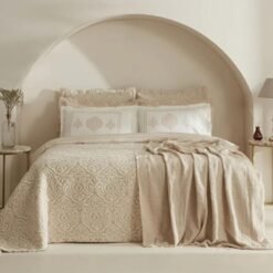 Karaca Home Helen 8-Piece Bridal Set 230x240 cm | Luxury Complete Bedding Set, 8680214373385