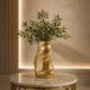 Karaca Home Lana Gold Textured Vase 20 cm, 8680214387498