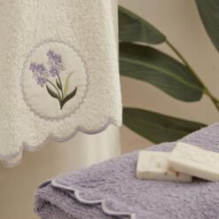 Alternative view of Karaca Home Lavender 2-Piece Embroidered Hand and Face Towel Set, 8680214389171