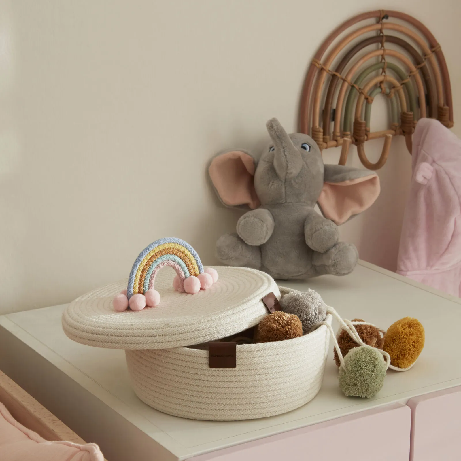 Karaca Home Rainbow Handled Woven Storage Box 21x11 cm, 8680214389393 3 Karaca Home Rainbow Handled Woven Storage Box 21x11 cm, 8680214389393 - Image 3