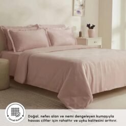 Alternative view of Karaca Home Royale King Size Duvet Cover Set 220x240 cm - Powder Pink, 8680214391433