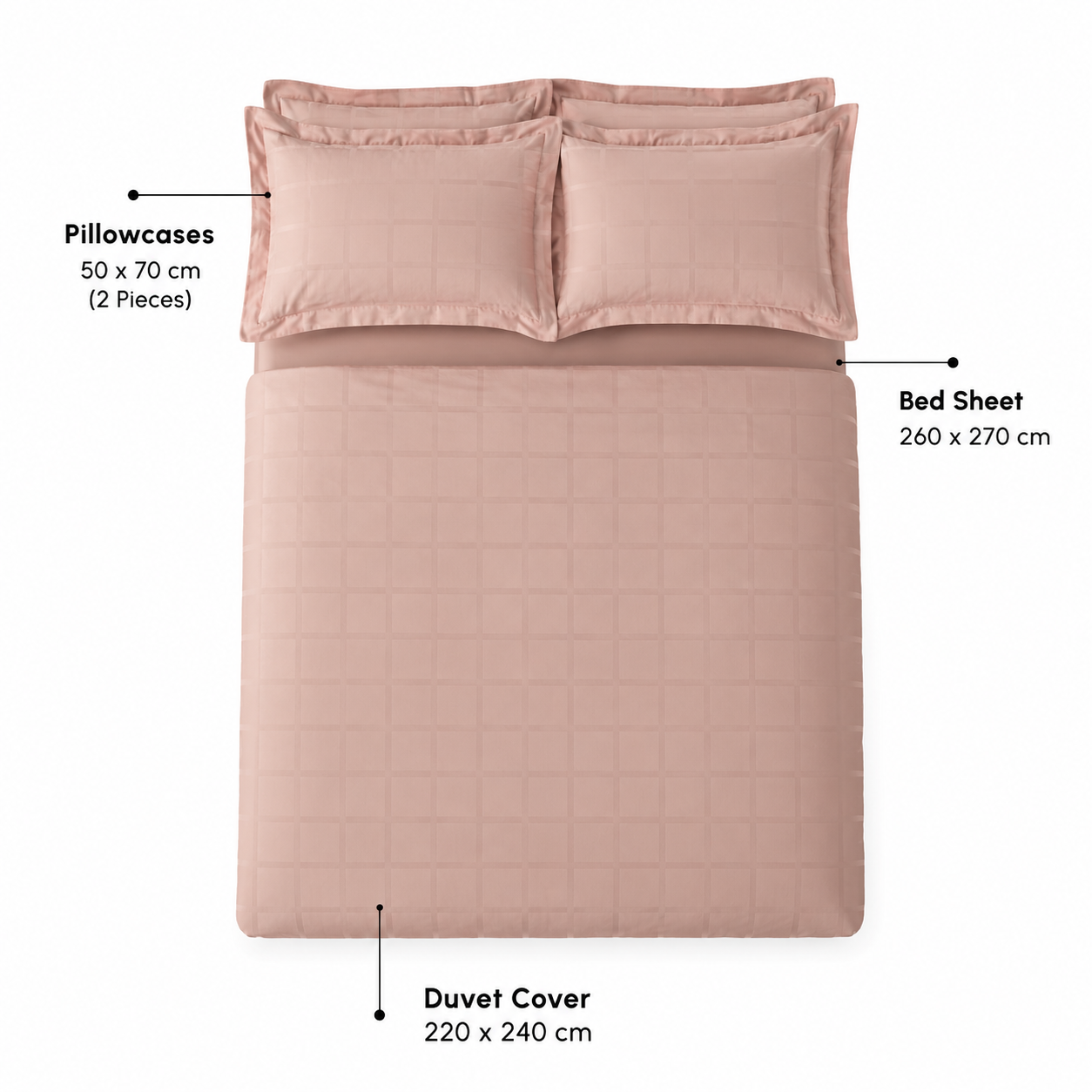 Karaca Home Royale King Size Duvet Cover Set 220 × 240 cm – Powder Pink, 8680214391433 5 Karaca Home Royale King Size Duvet Cover Set 220 × 240 cm – Powder Pink, 8680214391433 - Image 5