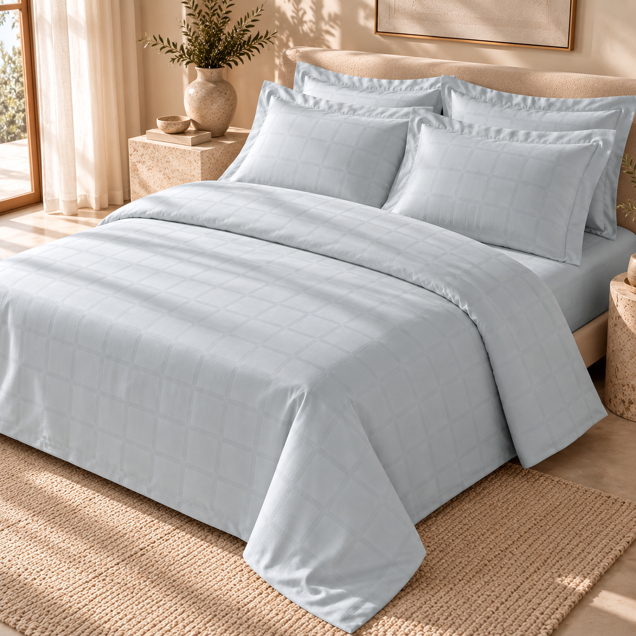 Karaca Home Royale King Size Duvet Cover Set 220 × 240 cm – Light Blue, 8680214392171 3 Karaca Home Royale King Size Duvet Cover Set 220 × 240 cm – Light Blue, 8680214392171 - Image 3