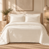 Karaca Home Royale 100% Cotton & Lyocell Double Duvet Cover Set 200 × 220 cm – White, 8680214392188