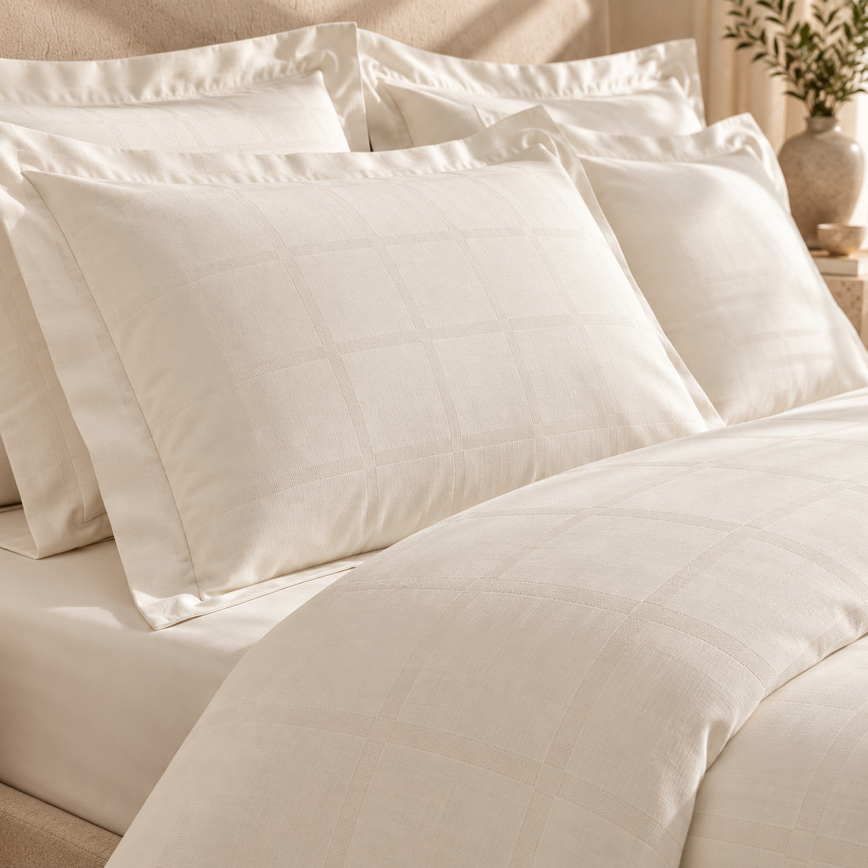 Karaca Home Royale 100% Cotton & Lyocell Double Duvet Cover Set 200 × 220 cm – White, 8680214392188 2 Karaca Home Royale 100% Cotton & Lyocell Double Duvet Cover Set 200 × 220 cm – White, 8680214392188 - Image 2