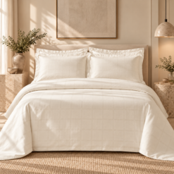 Karaca Home Royale 100% Cotton & Lyocell Double Duvet Cover Set 200 × 220 cm – White, 8680214392188