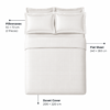 Karaca Home Royale 100% Cotton & Lyocell Double Duvet Cover Set 200 × 220 cm – White, 8680214392188 9 Karaca Home Royale 100% Cotton & Lyocell Double Duvet Cover Set 200 × 220 cm – White, 8680214392188 - Image 5