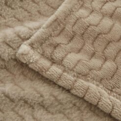 Alternative view of Karaca Home Raunda Double Wellsoft Blanket 200x200 cm - Ecru , 8680214392867