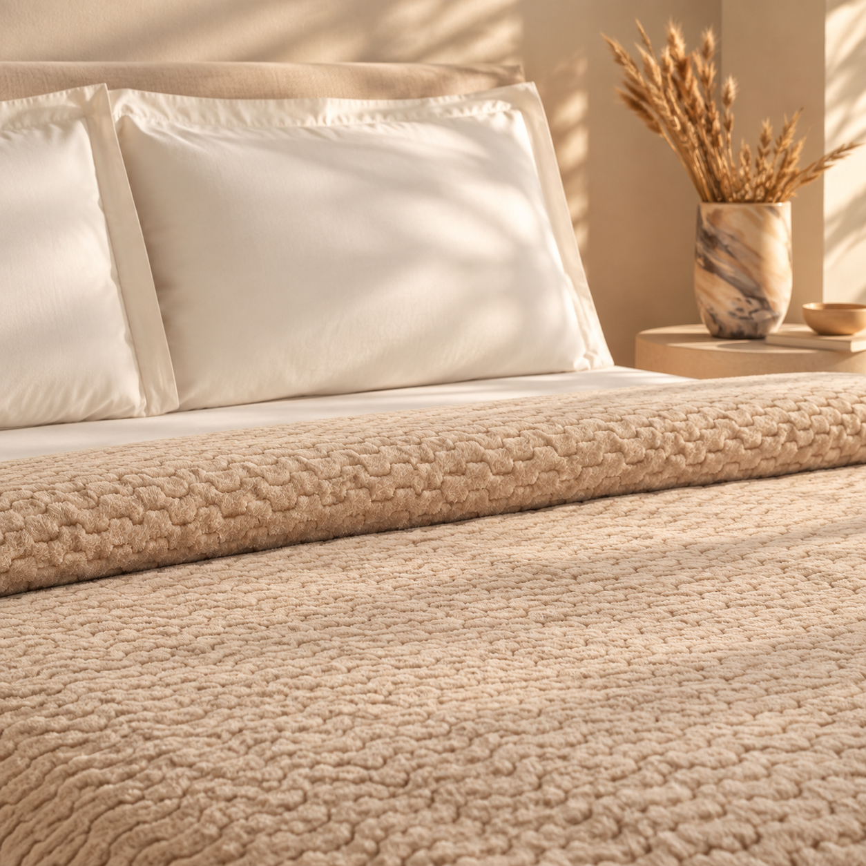 Karaca Home Raunda Double Wellsoft Blanket 200 × 220 cm – Ecru, 8680214392867 2 Karaca Home Raunda Double Wellsoft Blanket 200 × 220 cm – Ecru, 8680214392867 - Image 2