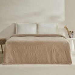 Karaca Home Raunda Double Wellsoft Blanket 200x200 cm - Ecru , 8680214392867