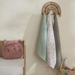 Karaca Home Jungle 100% Cotton Baby Muslin Set 65x65 cm - Green/Grey/White, 8680214393185