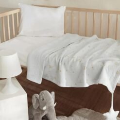 Karaca Home Starry Muslin 100% Cotton Baby Blanket 70x100 cm - Blue, 8680214393260