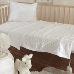 Karaca Home Bonbon Muslin 100% Cotton Baby Blanket 70x100 cm - White, 8680214393277