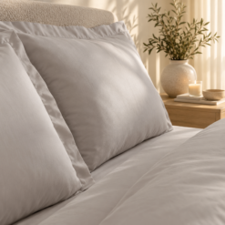 Alternative view of Karaca Home Jemma Cotton Satin Double Duvet Cover Set 200 × 220 cm – Grey, 8680214397367