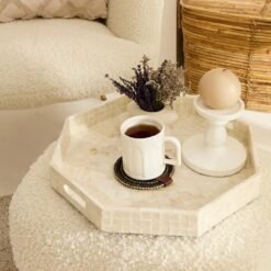 Karaca Home Carrie Hexagonal Decorative Tray 37x37 cm, 8680214399644