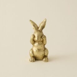 Alternative view of Karaca Home Helen Bunny "Not Watching" Trinket - Gold, 8680214400159