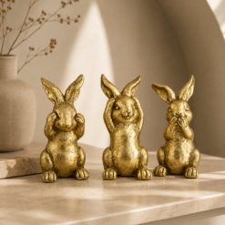 Alternative view of Karaca Home Helen Bunny "Not Talking" Trinket, 8680214400135