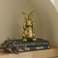 Karaca Home Helen Bunny "Not Watching" Trinket - Gold, 8680214400159